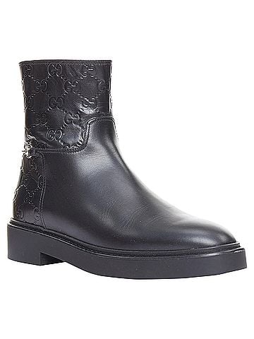 Gucci Gucci black monogram ankle boots (view 2)