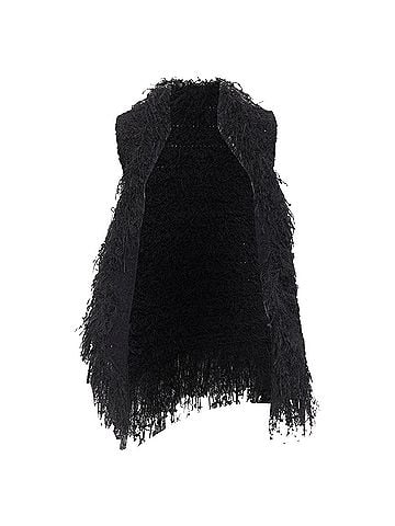 Balmain Balmain black tweed drape vest (view 1)