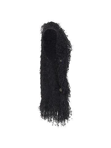 Balmain Balmain black tweed drape vest (view 2)