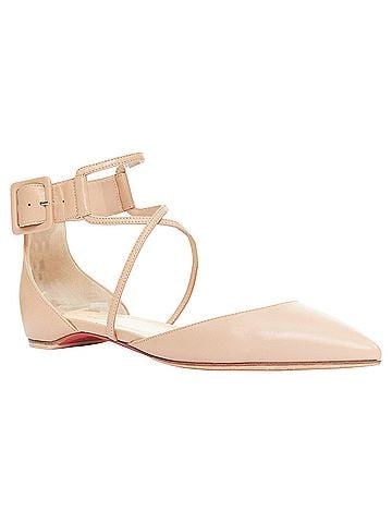 Christian Louboutin Christian Louboutin nude strappy flats (view 2)