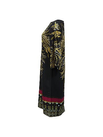 ETRO  Etro Printed 3/4 Sleeve Midi Dress in Multicolor Silk (view 2)
