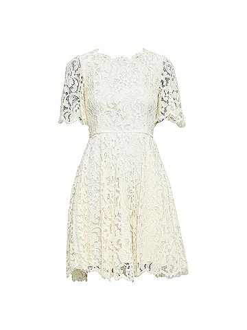 Dolce & Gabbana Dolce & Gabbana cream lace silk dress (view 1)