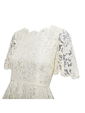 Dolce & Gabbana Dolce & Gabbana cream lace silk dress (view 2)