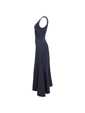 Stella McCartney Stella McCartney Flared Midi Dress in Navy Blue Viscose (view 2)