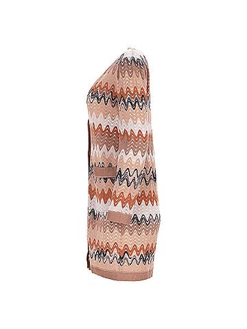 Missoni  Missoni Zigzag Buttoned Long Cardigan in Multicolor Viscose (view 2)