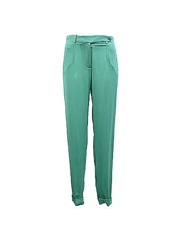 Loro Piana Loro Piana Trousers in Green Silk (view 1)