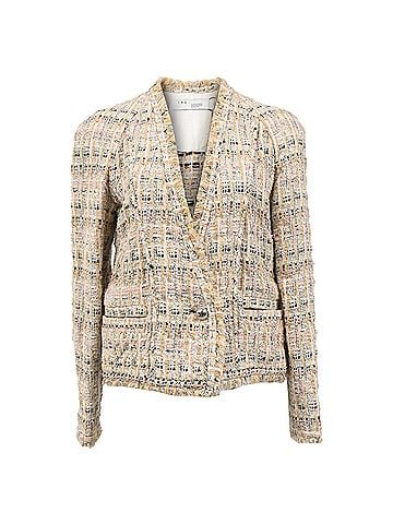 IRO Iro Shavana Frayed-Edge Tweed Jacket In Multicolor Cotton (view 1)