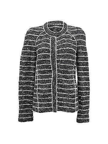 Isabel Marant  Isabel Marant Etoile Lona Stripe Tweed Blazer in Black Wool (view 1)