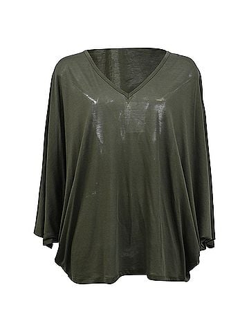 Emilio Pucci Emilio Pucci V-neck Top in Green Viscose  (view 1)