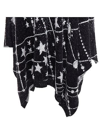 Saint Laurent Saint Laurent Constellation astrology intarsia poncho cape (view 2)