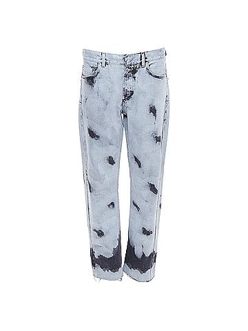 Christian Dior Christian Dior 01 paint effect washed denim cropped jeans (view 1)