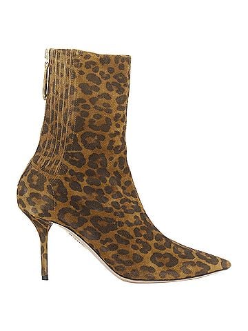 Aquazzura Aquazzura Montmartre leopard print suede pointy boots (view 1)