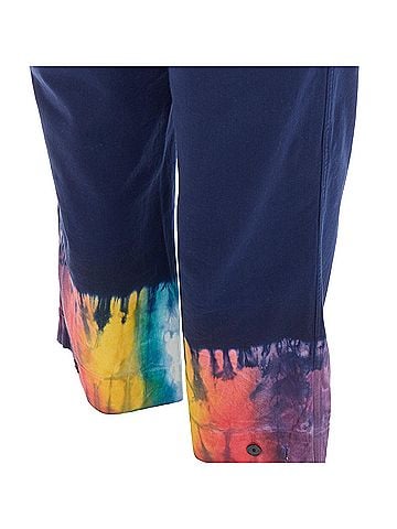 Christian Dior Dior indigo rainbow tie dye hem wide leg cropped jeans (view 2)