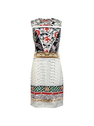 Mary Katrantzou Mary Katrantzou Knee Length Printed Dress in Multicolor Silk (view 1)