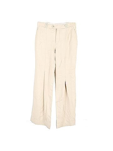 Acne  Acne Studios Pleated Wide-Leg Trousers in Nude Viscose (view 1)