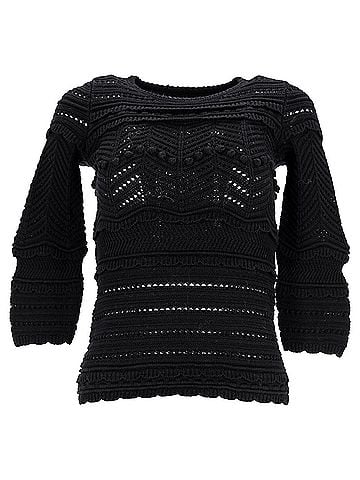Isabel Marant Isabel Marant Étoile Crochet Top in Black Cotton (view 1)