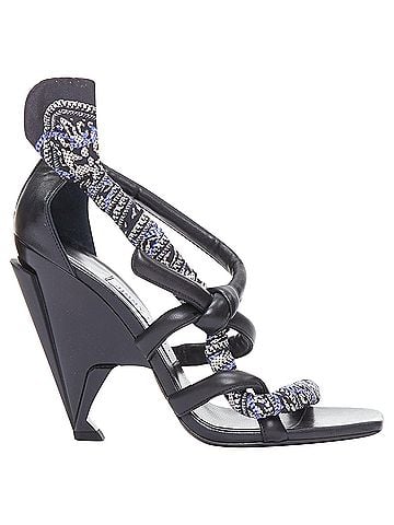 Jimmy Choo Jimmy Choo Kalypso scarf architectural heel sandals (view 1)