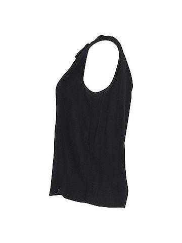 Miu Miu  Miu Miu Embellished Sleeveless Blouse in Black Silk (view 2)