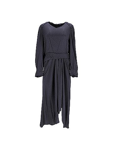 Isabel Marant Isabel Marant Romina Printed Midi Robe Dress in Black Silk (view 1)