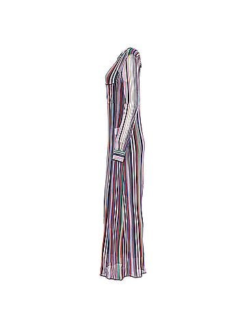 Missoni  Missoni Knitted Stripe Maxi Long Sleeve Dress in Multicolor Viscose (view 2)