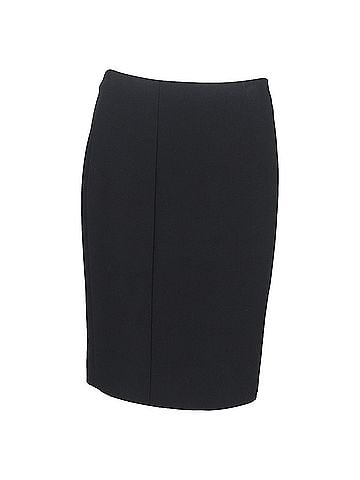 HUGO BOSS  Boss by Hugo Boss Panelled Knee-Length Pencil Skirt in Black Wool (view 1)