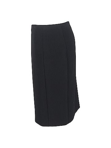 HUGO BOSS  Boss by Hugo Boss Panelled Knee-Length Pencil Skirt in Black Wool (view 2)