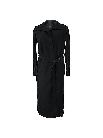 Rick Owens  Rick Owens Belted Trench Coat in Black Wool (view 1)