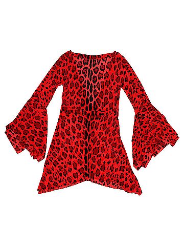 Tom Ford  Tom Ford Leopard Print Mini Backless Dress in Red Viscose (view 1)
