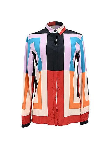 ETRO Etro Patterned Long-Sleeve Shirt in Multicolor Polyester (view 1)