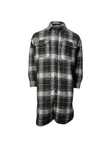 Isabel Marant  Isabel Marant Plaid Single-Breasted Buttoned Shirt Coat in  Multicolor Wool (view 1)