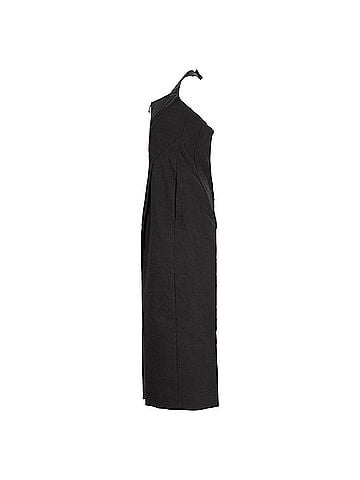 Bottega Veneta  Bottega Veneta Corset Top Zipped Jumpsuit in Black Linen (view 2)