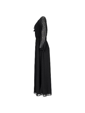 Altuzarra  Altuzarra x Target Swiss Dot Maxi Long Sleeve Dress in Black Polyester (view 2)