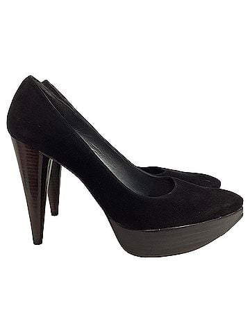 Stuart Weitzman Stuart Weitzman Platform Pumps in Black Suede (view 1)
