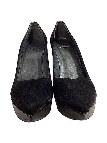 Stuart Weitzman Stuart Weitzman Platform Pumps in Black Suede (view 2)