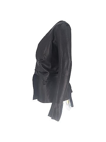 Rick Owens Rick Owens Wrap Jacket in Black Leather (view 2)