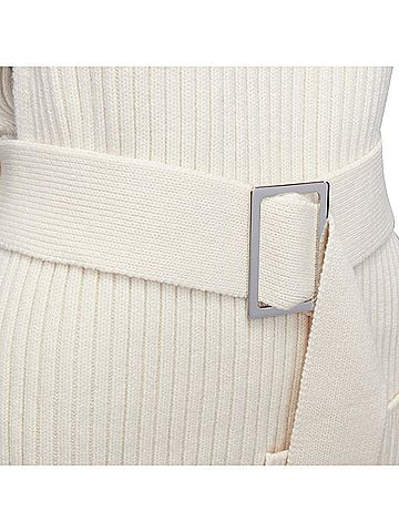 Tibi Tibi Merino Wool Ribbed Belted Side Cut Out Funnel Collar Vest (view 2)