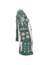 Dolce & Gabbana 100% Linen Green Dolce Gabbana Roman Coin Column Bejeweled Dress Size 2 - photo 4