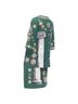 Dolce & Gabbana 100% Linen Green Dolce Gabbana Roman Coin Column Bejeweled Dress Size 2 - photo 6