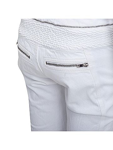 Isabel Marant Isabel Marant Loma denim silver zip panelled biker Jeans (view 2)