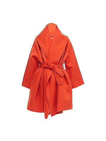 Bottega Veneta Bottega Veneta double face cashmere shawl collar belted coat (view 1)