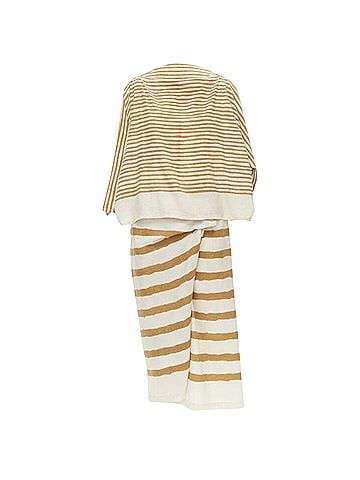 Issey Miyake Issey Miyake tribal stripe boxy top skirt set (view 1)