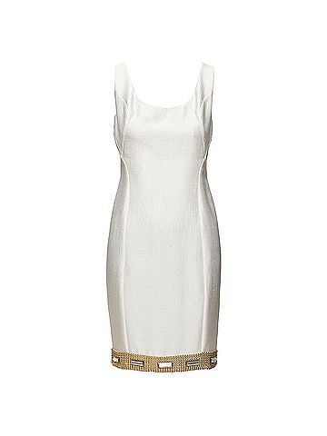 Versace Versace Bead Clear Crystal Embellished Hem Shift Dress (view 1)