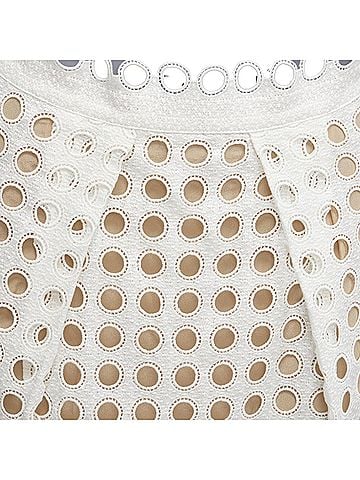 Chloé Chloe embroidery anglais eyelet laye silk lined skirt (view 2)