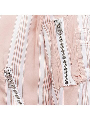 Acne Acne Studios Varden striped padded bomber jacket (view 2)