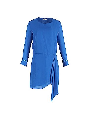 Acne Acne Studios Adelle Tape Dress in Blue Polyester (view 1)