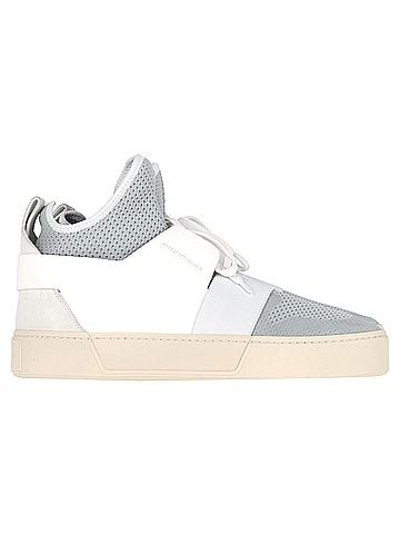 Balenciaga Balenciaga Sock Style High-Top Sneakers in Grey and White Polyester and Leather (view 1)
