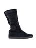 Chanel 100% Fur Fiber Black Chanel CC Logo Shearling Boots in Navy Blue Suede Size EU 36 - photo 1