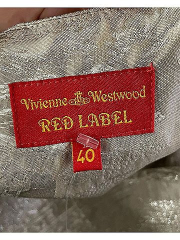 Vivienne Westwood Vivienne Westwood Red Label Cowl Neck Dress in Cream Polyester (view 2)