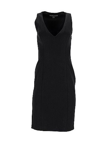 Ralph Lauren Ralph Lauren Sleeveless V-Neck Dress in Black Wool (view 1)