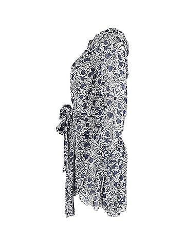 Isabel Marant Isabel Marant Printed Asymmetric Mini Dress in Navy Blue Cotton (view 2)